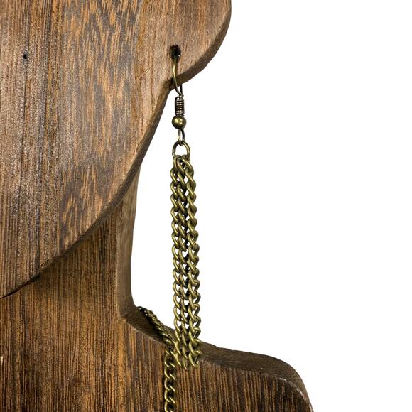 Vintage Style Silver Tone Statement Necklace & Dangle Earrings Set - Picture 8 of 9